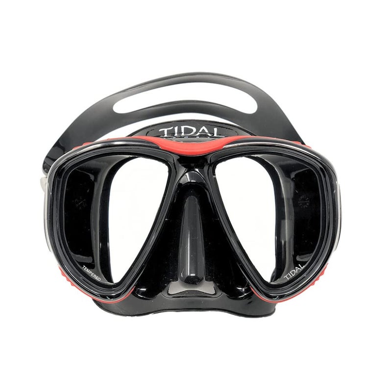 Pro Shot Tidal Mask for Snorkeling and Scuba Diving Best Anti-Fog Technology (Red) - Image 1